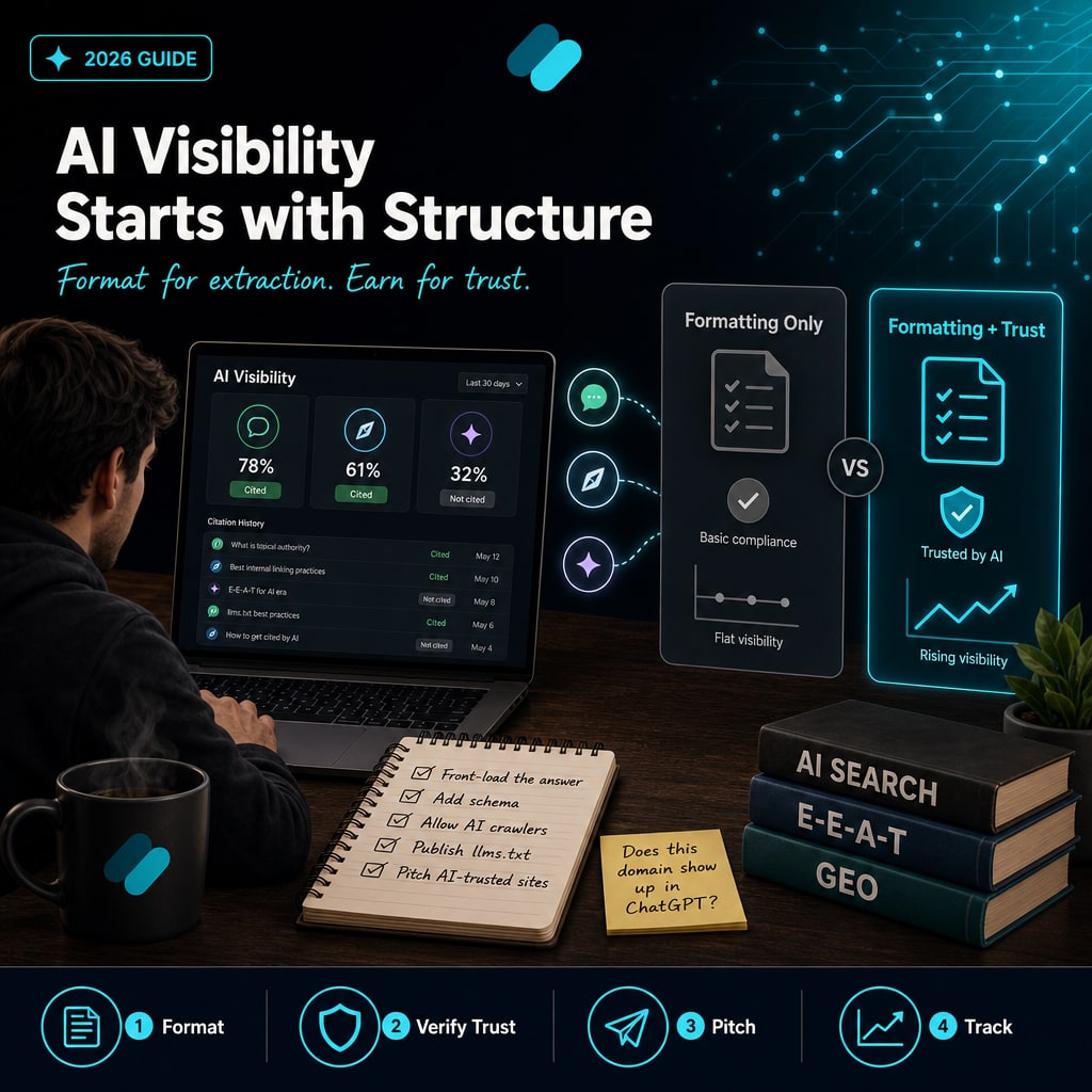 How to Get Cited by ChatGPT and Google AI Overviews (A Practical Checklist)